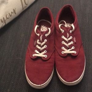 Lightly used Maroon Vans
